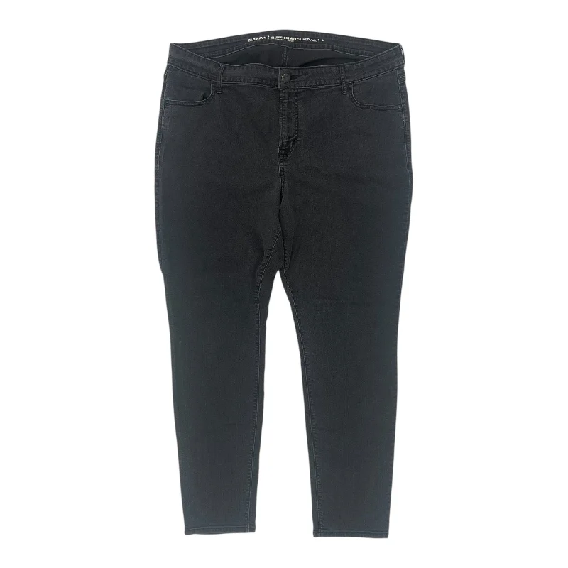 Comfortable Mind Jeans Skinny By Old Navy In Black Denim, Size:18