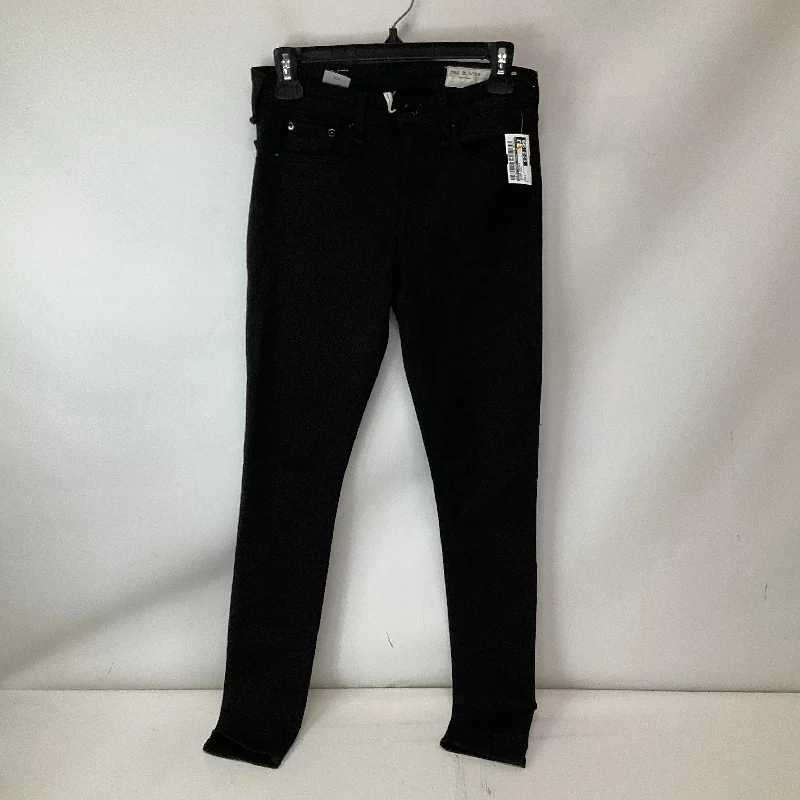 Fashionable And Versatile Jeans Skinny By Rag & Bones Jeans In Black Denim, Size: 4