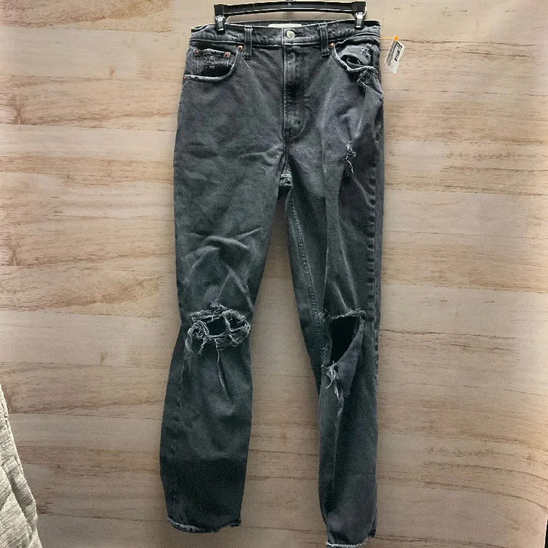 Simple Looks Jeans Straight By Abercrombie And Fitch In Black, Size: 6