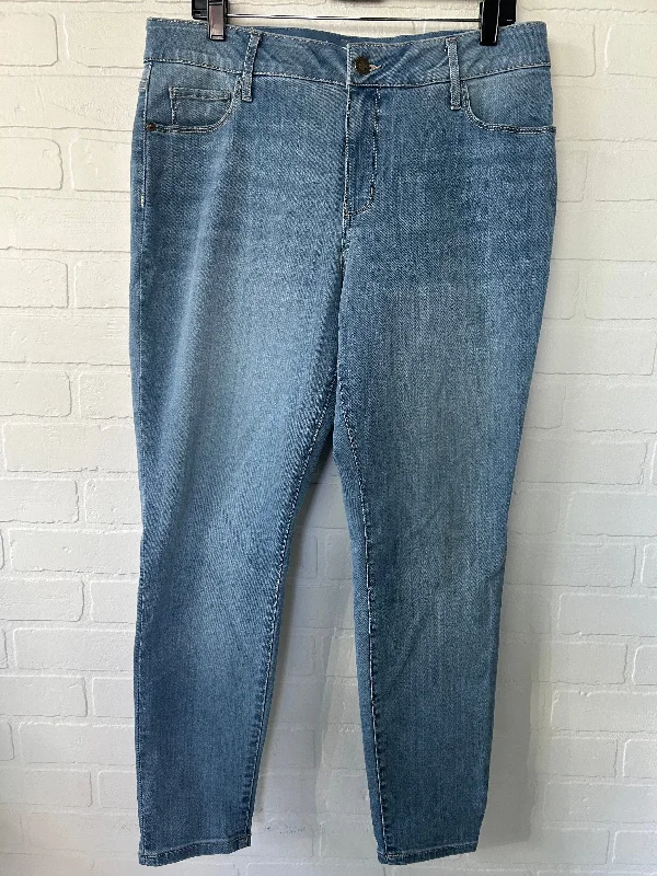 Basic Comfort Jeans Straight By Ava & Viv In Blue Denim, Size: 14