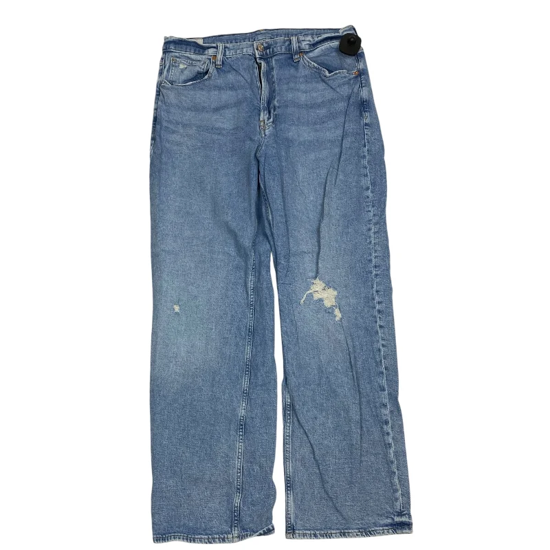 Comfortable Fashion Jeans Straight By Gap In Blue Denim, Size: 12