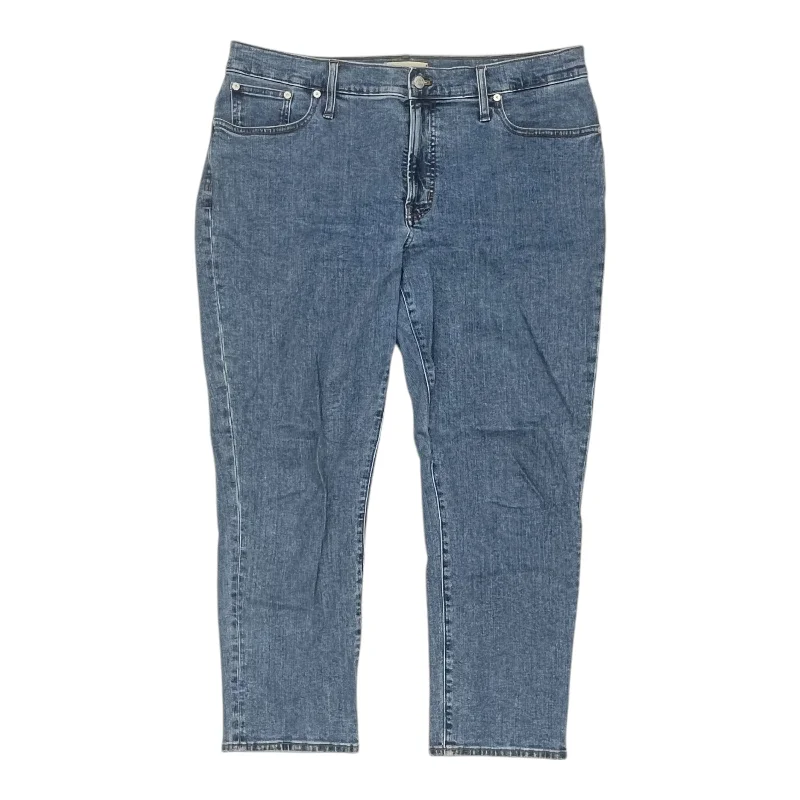 Quality Tailoring Jeans Straight By Madewell In Blue Denim, Size:14