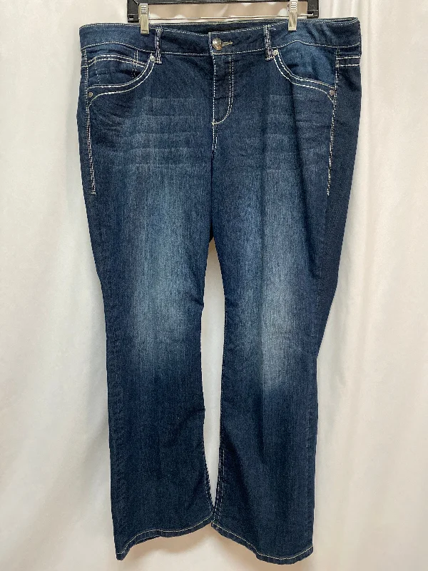 Cozy Apparel Jeans Straight By Torrid In Blue Denim, Size: 20