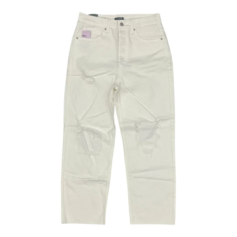 Free And Comfortable Jeans Straight By Wild Fable In Cream Denim, Size:10