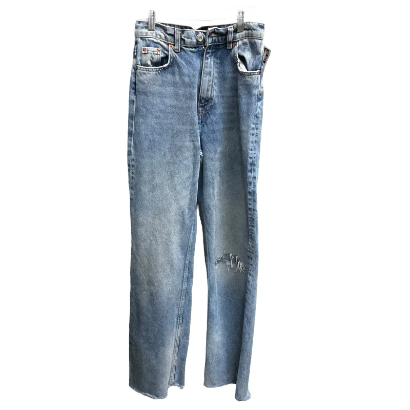 Carefree Style Jeans Wide Leg By Zara In Blue, Size: 2