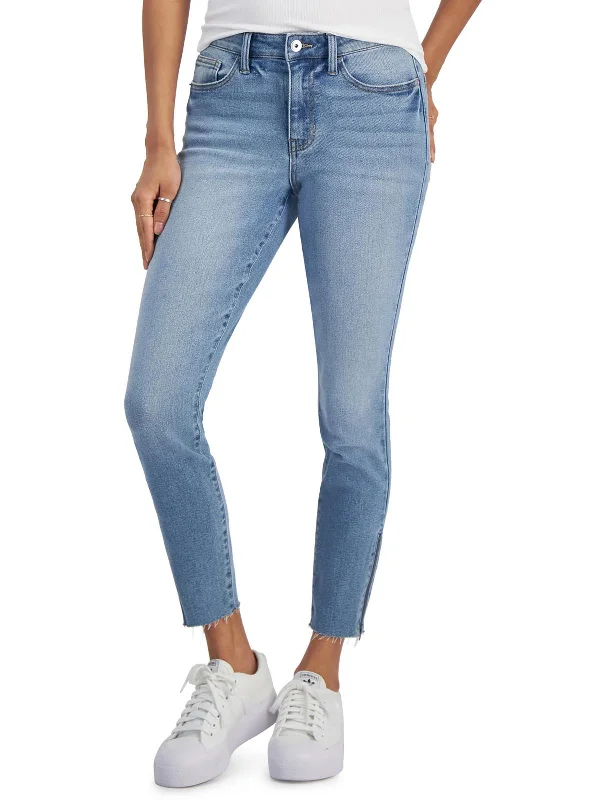 Dynamic Fashion Juniors Womens Mid-Rise Zipper Ankle Ankle Jeans