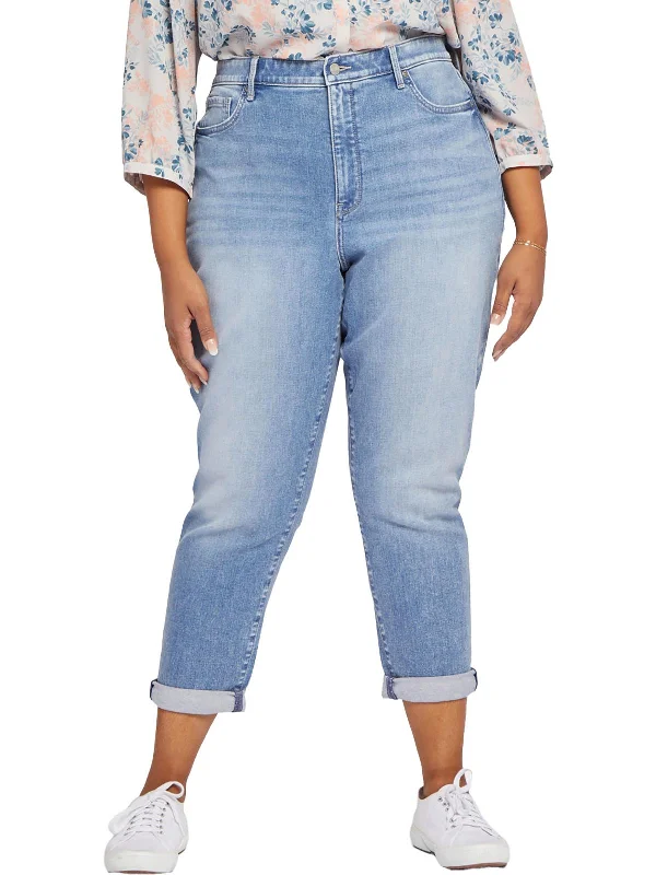 Minimal Style Plus Margot Womens Cuffed Denim Skinny Jeans