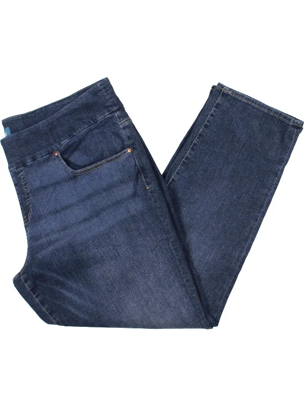 Relaxed Tops Plus Nora Womens Mid Rise Pull On Skinny Jeans