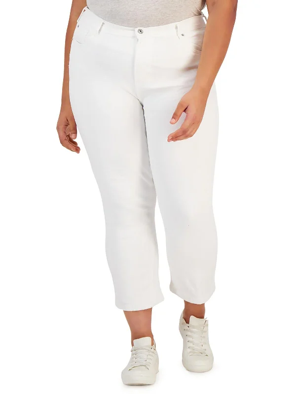 Comfortable Series Plus The Retro Womens Denim Mid-Rise Straight Leg Jeans