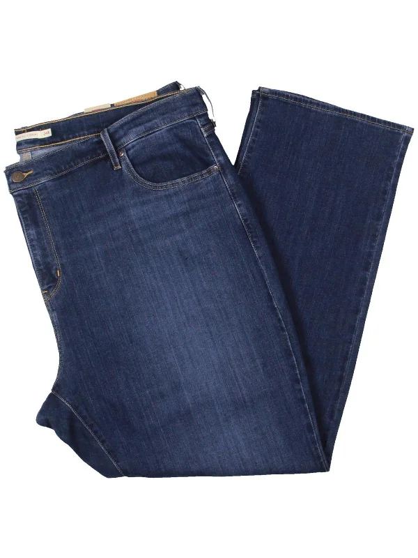 Trendy Wear Plus Womens Stretch Denim Straight Leg Jeans
