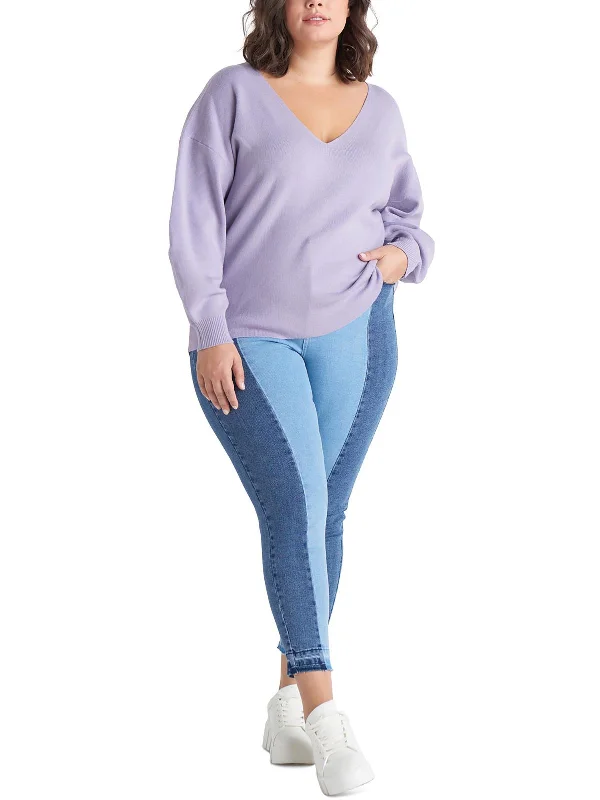 Comfortable Fitwear Plus Womens Two Tone Denim Skinny Jeans
