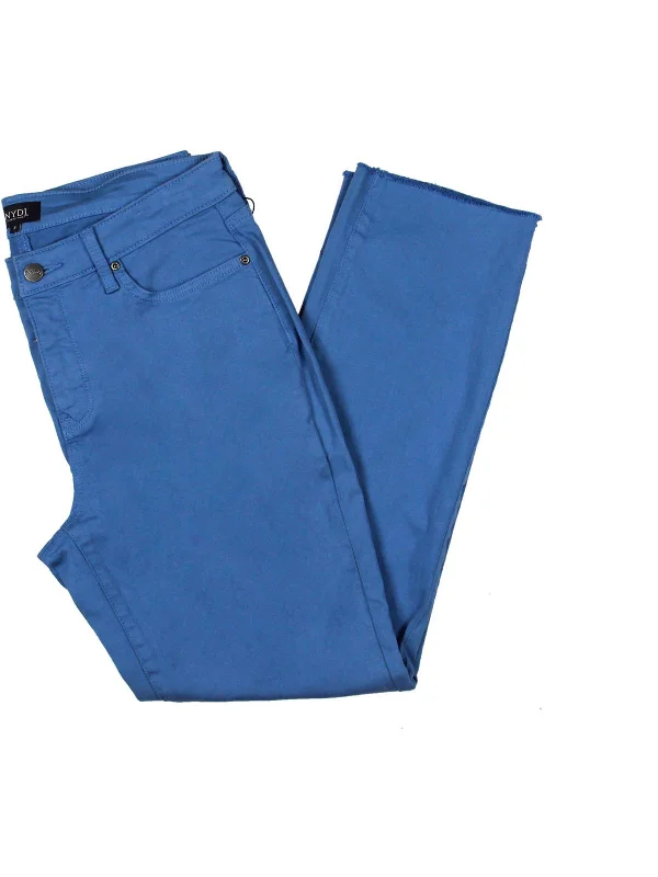 High Street Style Sheri Womens Frayed Hem Ankle Slim Jeans