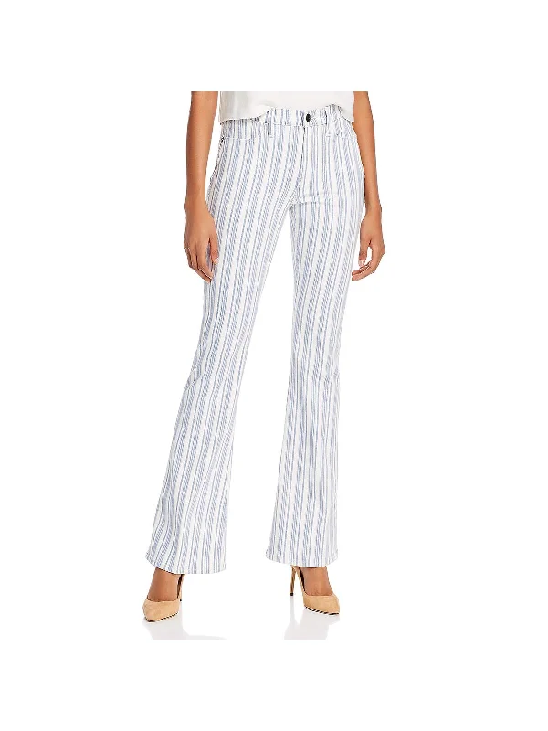 Casual Chic Outfits Womens Denim Colored Flare Jeans