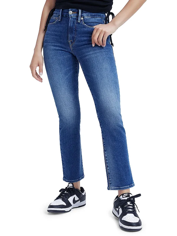 Versatile Style Womens Denim Distressed Straight Leg Jeans