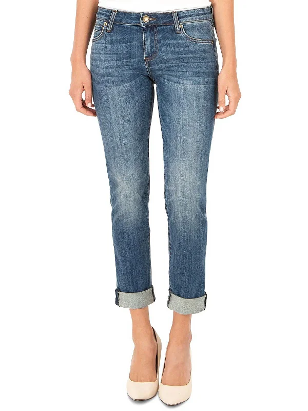 Youthful Womens High Rise Faded Boyfriend Jeans