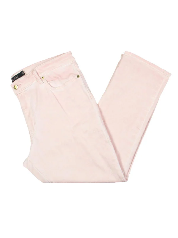 Elegant And Elegant Womens High Rise Stretch Straight Leg Jeans