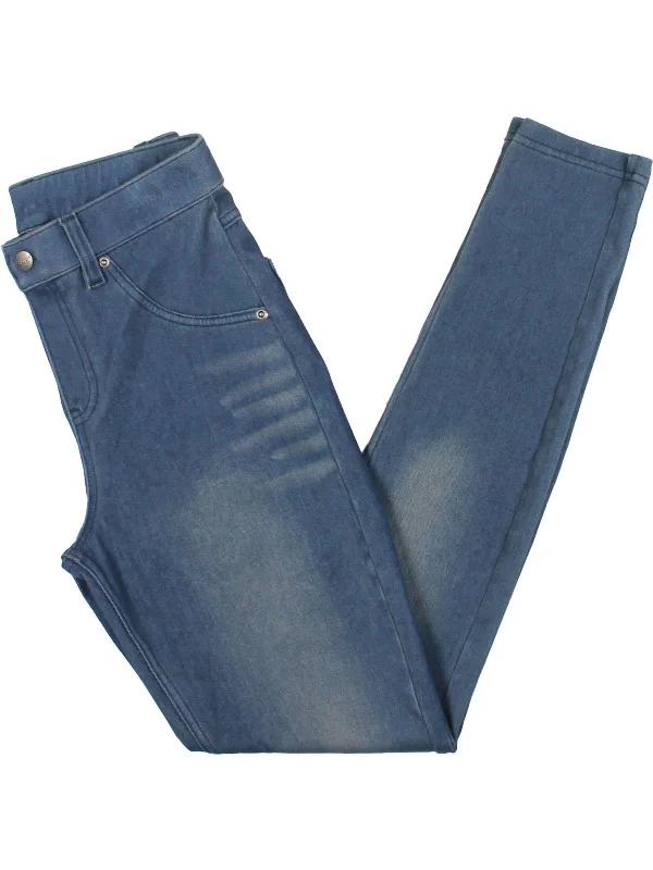 Weekend Comfort Wear Womens High Waist Cotton Denim Leggings
