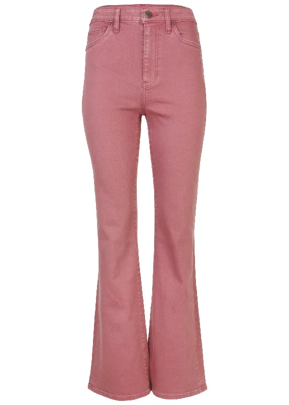 Breathable Comfort Penelope Modern Flare Jeans - Berry