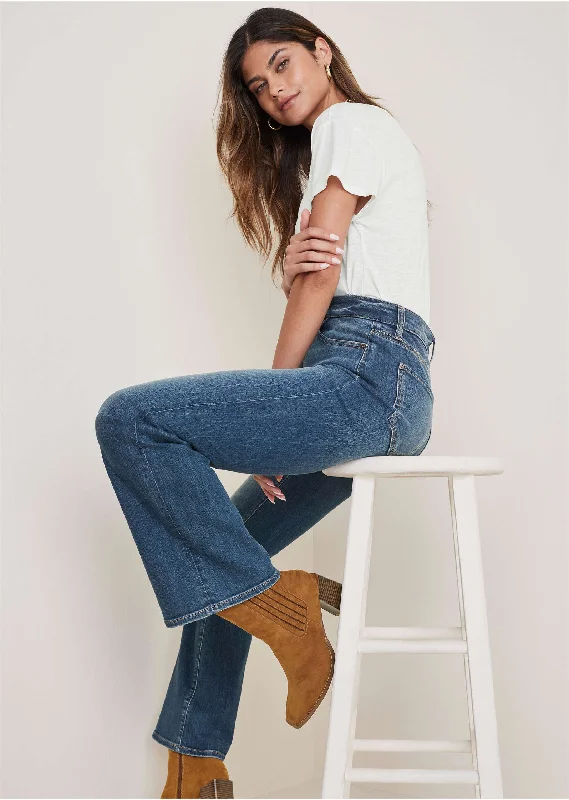Light Fit Penelope Modern Flare Jeans - Medium Wash