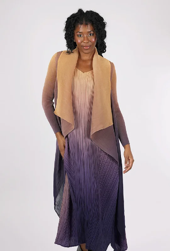 Modern Comfort Wear Collare Coat, Honey to Amethyst