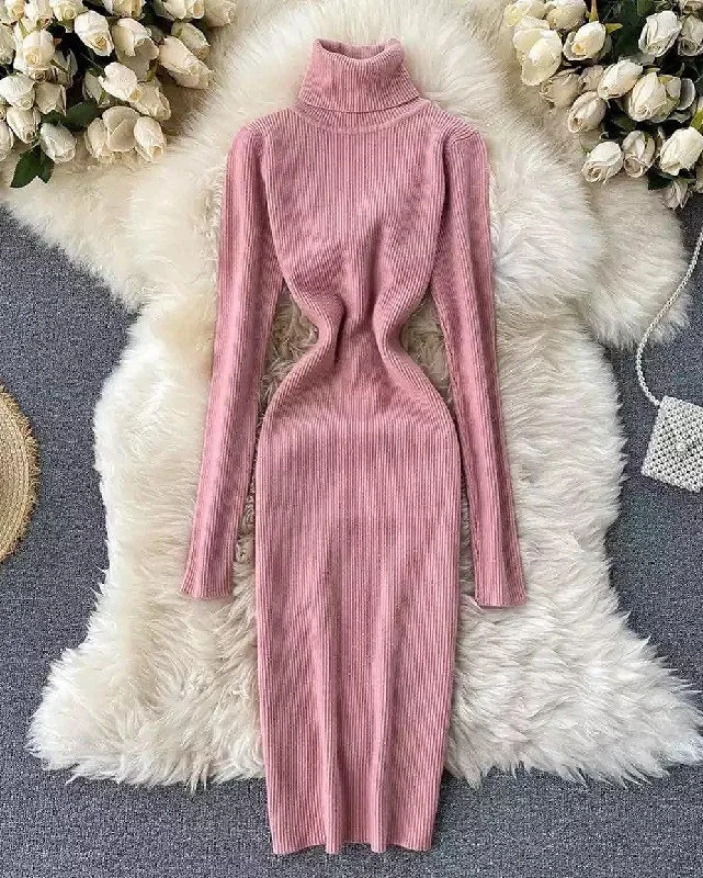 Comfortable Jeans Waber Knitted Dress