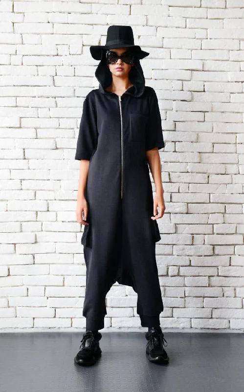Cozy Fashions Black Maxi Jumpsuit