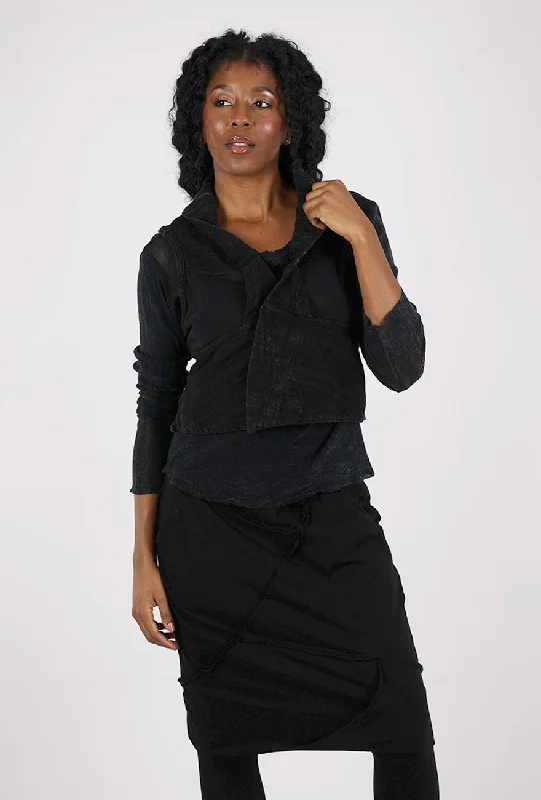 Cozy Lounge Wear Chord Vest, Lava