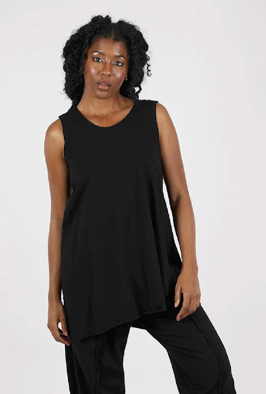 Versatile Style Knit Layer Tunic, Black
