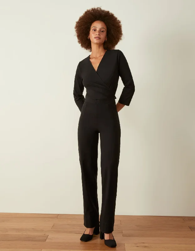 British Style Destination Wide Leg Jumpsuit