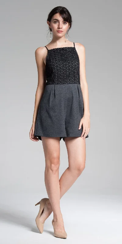 Spring Fashion Eyelet Romper