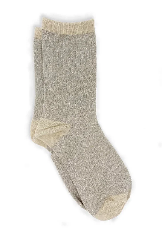 Classic Glitter Socks, Champagne