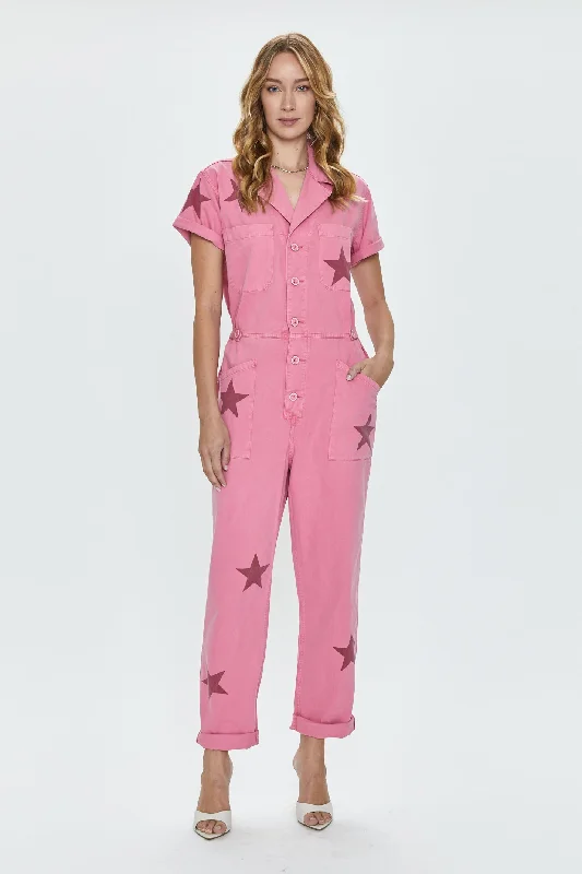 All-Day Outfits Grover Short Sleeve Field Suit - Royal Flamingo