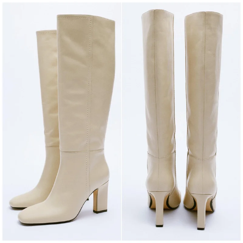 Elegant Outline Isabelle Leather Boots