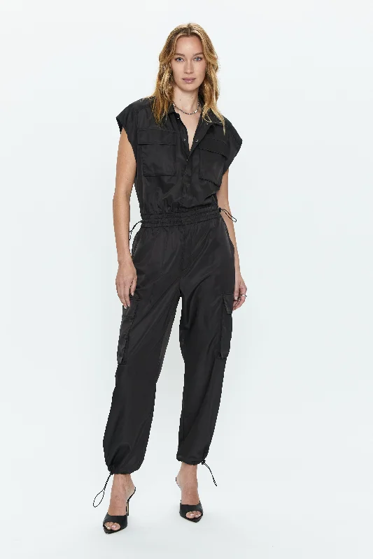 Cozy Sweaters Jade Cargo Jumpsuit - Black
