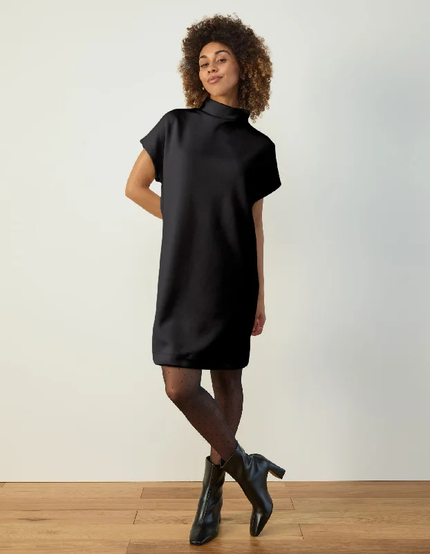 Modern Comfort Mock Neck Shift Dress