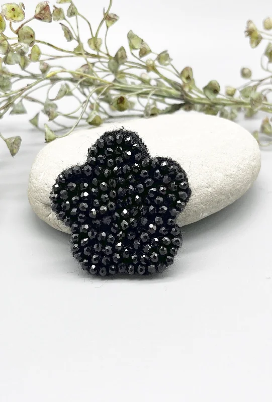 Smart Comfort PLU Sparkle Button-On Patch, Flower/Black