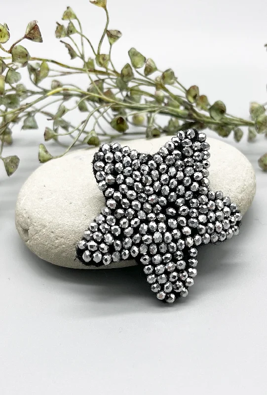 Energy Plan PLU Sparkle Button-On Patch, Star/Silver