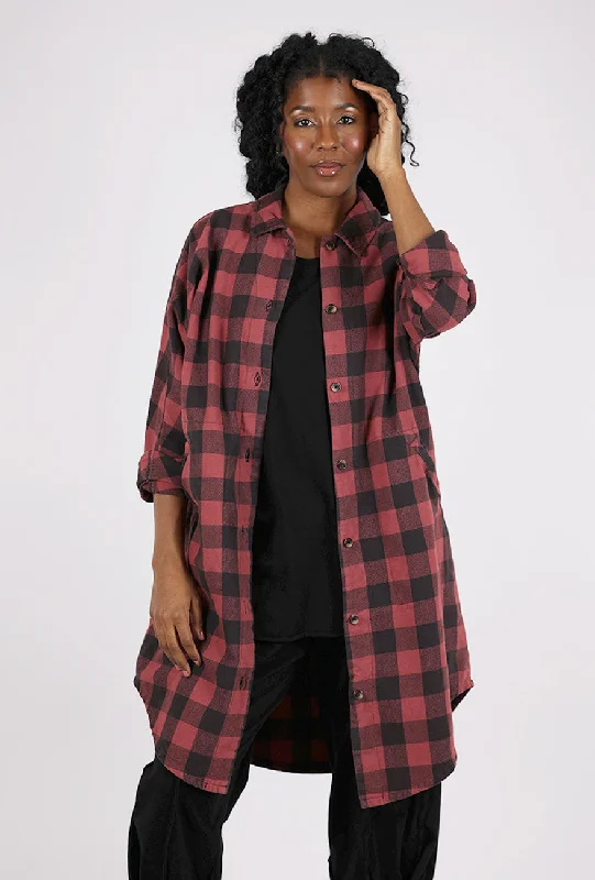 Soft Comfort Down to Business Dress Jacket, Oxblood Plaid