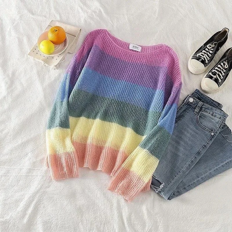 Summer Comfort Rainbow Pullover