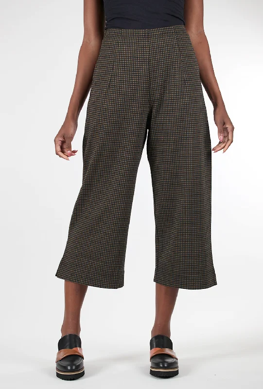 Daily Comfort Stretch Check Crop Trouser, Bronze