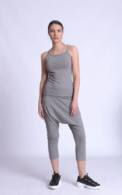 Elegant And Casual Strap Top and Harem Pants
