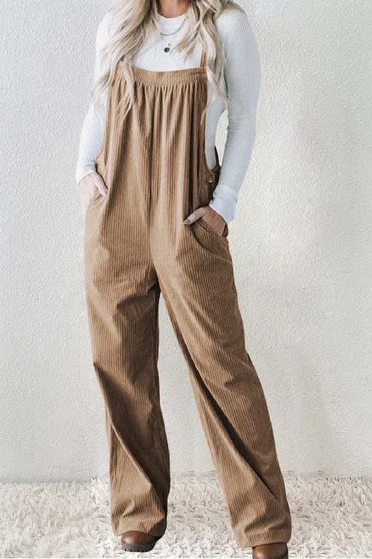 Cool Breeze At Night Square Neck Wide Strap Overalls