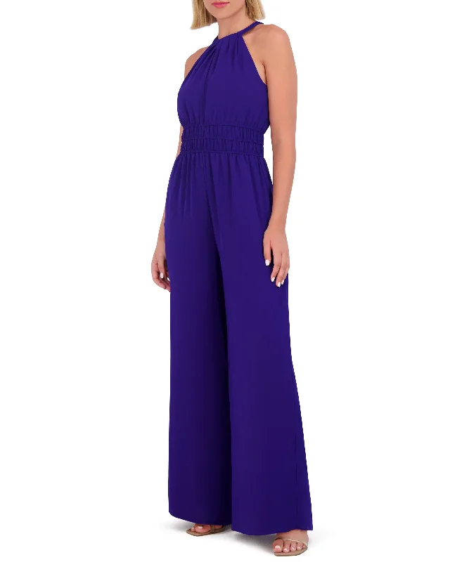 Relaxed Tops Petite Ruched Keyhole Jumpsuit