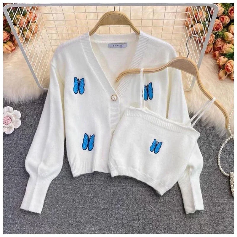 Breathable Style Wings Sweater Set