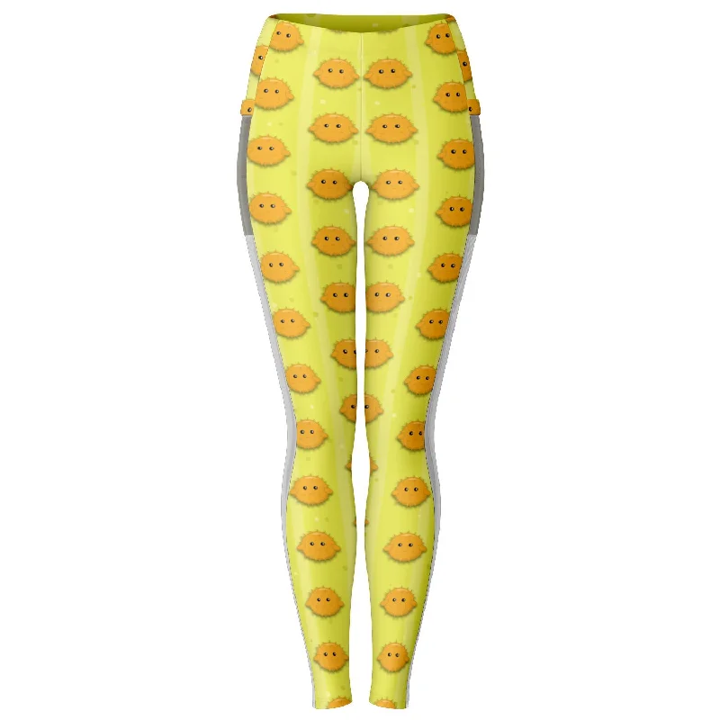 Cozy Fashion Trends Puffer Fish  Legging