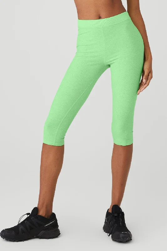 Elegant Style Alosoft High-Waist Iconic 90'S Capri - Ultramint Heather