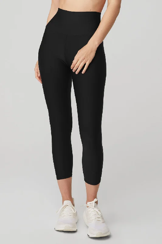 Versatile Comfort Wear High-Waist Airlift Capri - Black