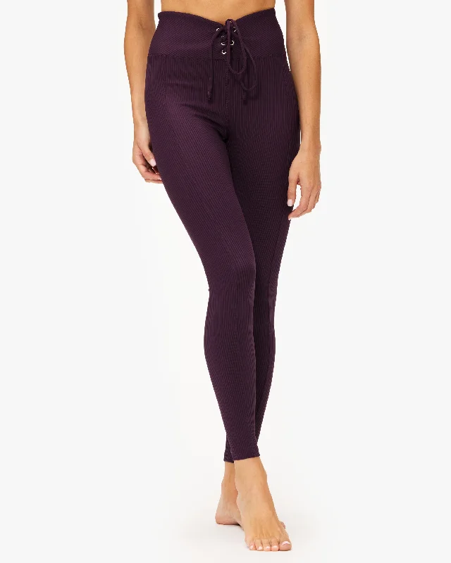 Simple Solid Color Year Of Ours Ribbed Football Legging