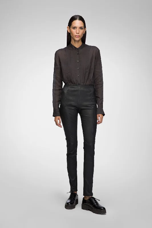 Lounge Chic Antonia - Black Leather Pant
