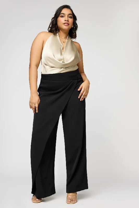 Soft Tops Cinder Black Curve Pareo Korean Pants